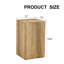 Petite table basse carrée de style moderne en bois aggloméré naturel clair, 12 x 12 x 19,6 po