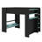 Full Size Wood Bunk Bed With Adjustable-Height Desk, Wardrobe, Spacious Storage, And RGB Lighting-1152943929