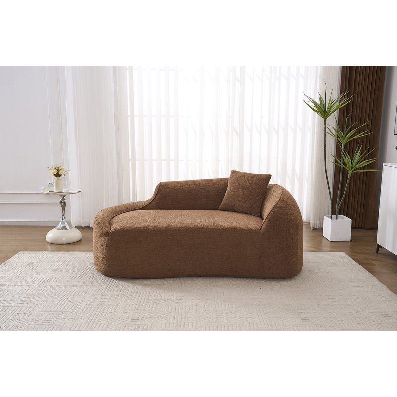 Chaise longue longue Compression Curved, Caramel