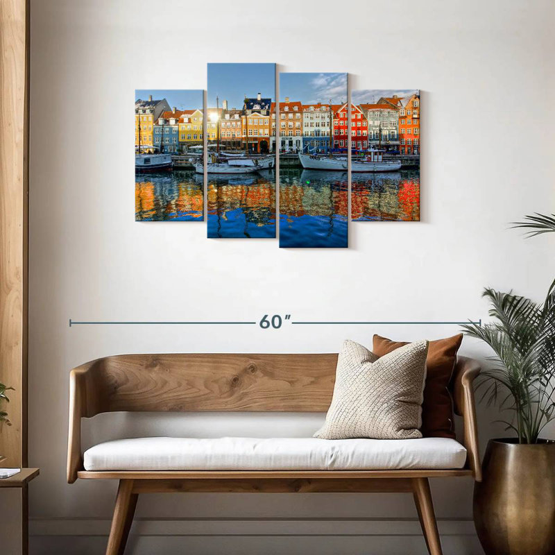 Canal Nicci Nyhavn en Europe, H 27 po x l 43 po