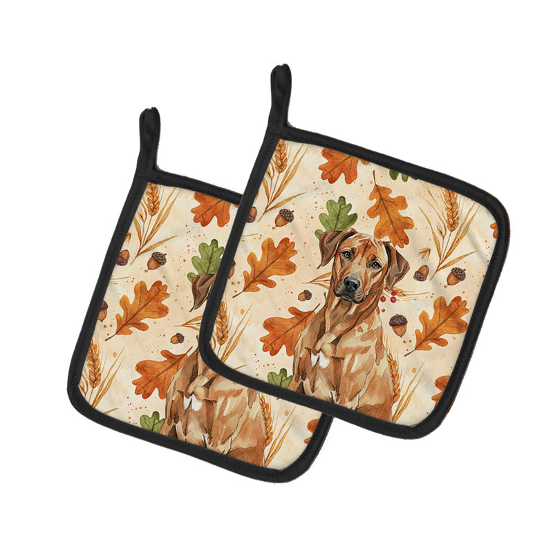 Paire de supports à casseroles Rhodesian Ridgeback Heirloom Fall