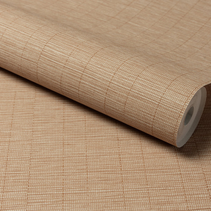 Structured Walls Collection Bamboo Plain Wallpaper Roll, Red
