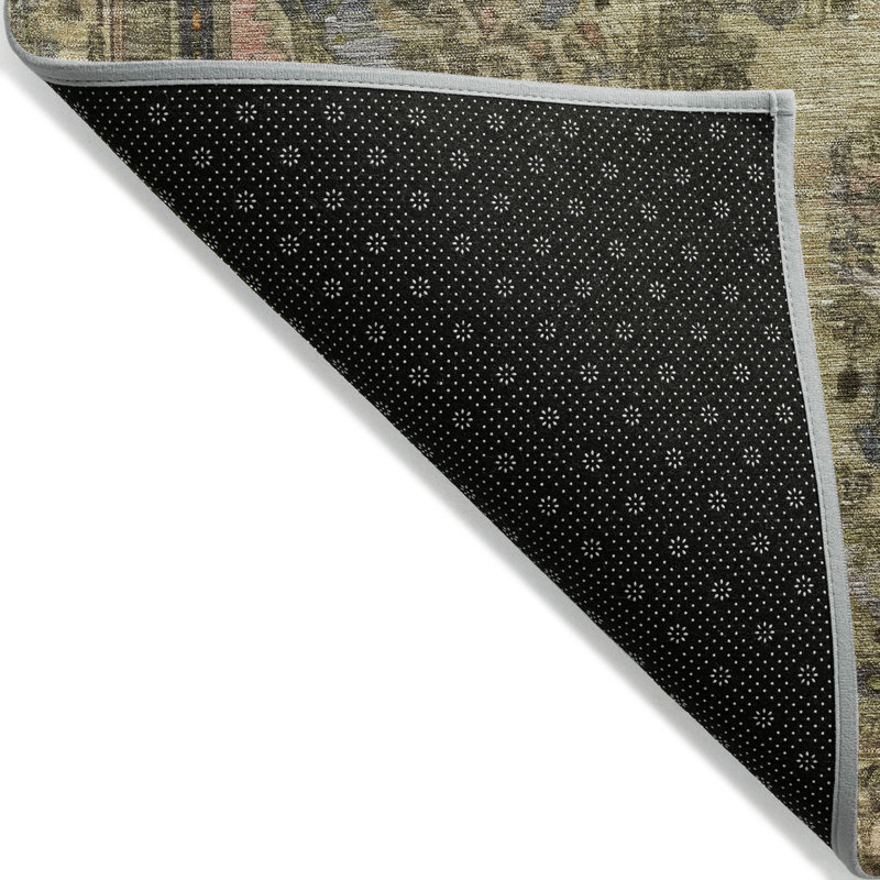 Tapis intérieur / extérieur 8 pi x 10 pi vert et artichaut lavable