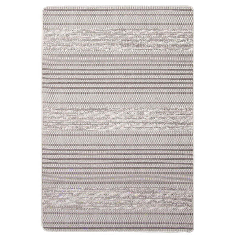 Tapis intérieur / extérieur gris Bralynn, Rectangle 4 pi 4 po x 6 pi 5 po