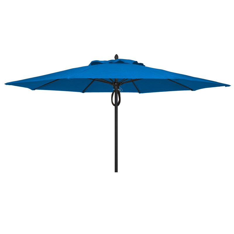 Parasol de marché 11 'Prestige, Bleu pacifique, Noir