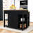 Expandable Mobile Kitchen Island Cart with Built-in Charging Station and Internal Storage-971435796