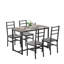 Ensemble de table de salle à manger pour 4, 5 pièces ensemble de salle à manger de style campagnard avec 4 chaises, table de salle à manger et chaises pour la cuisine, la salle à manger