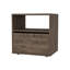 Table de chevet H 20 po, plateau supérieur, tablette ouverte, une armoire