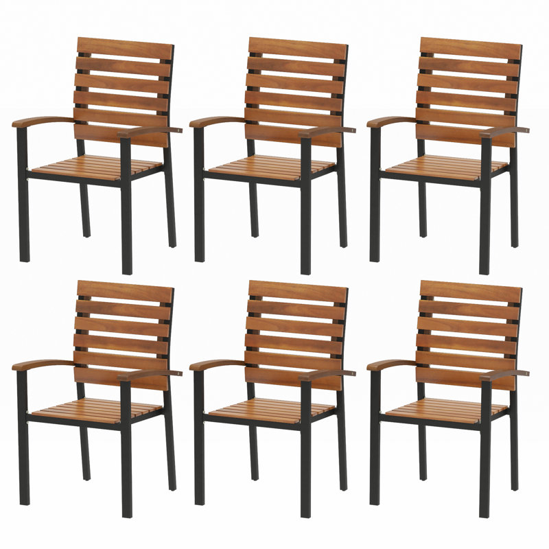 Patio Dining Set, Brown/Black