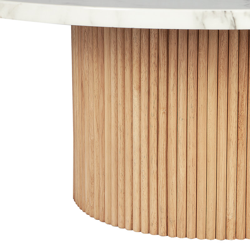 Table basse ronde en bois marbré 36 ", Bois