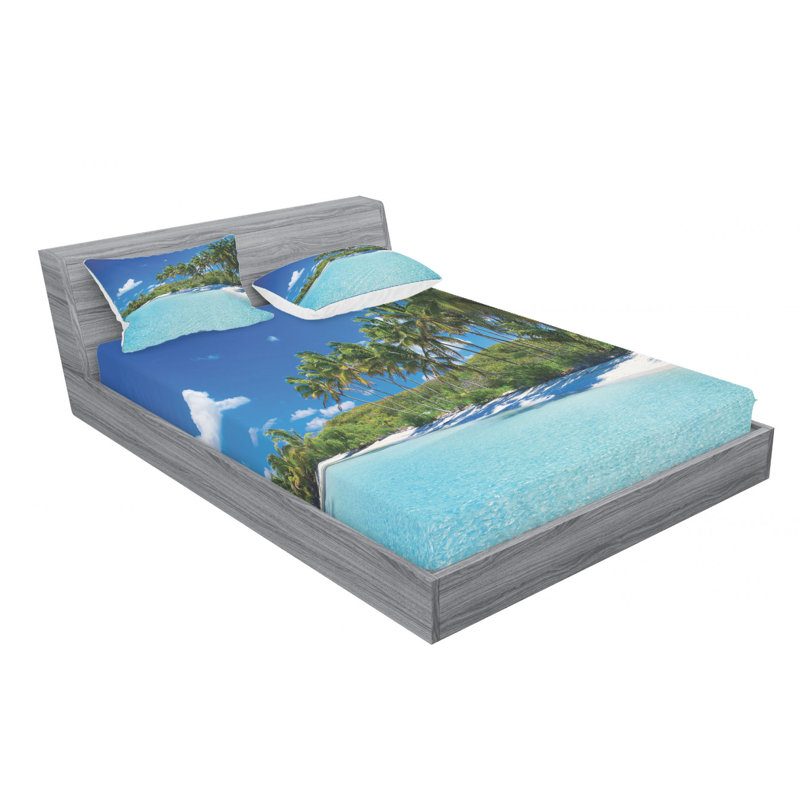 Microfiber Sheet Set, Queen Sheet Set with Fitted Sheet