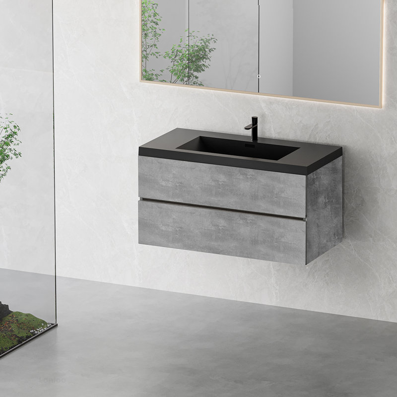 Meuble-lavabo moderne avec lavabo de qualité supérieure et rangement efficace