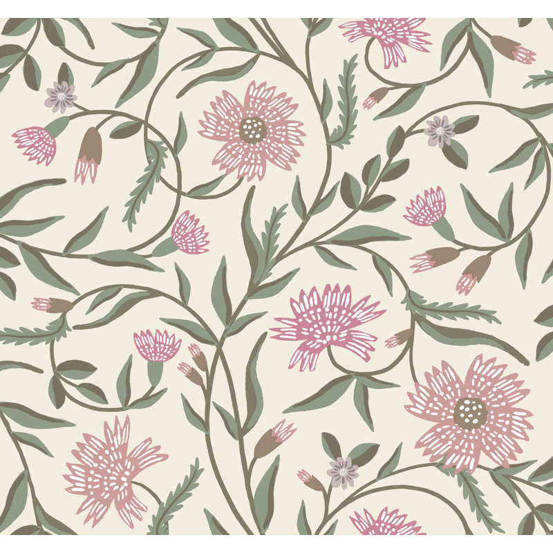 Papier peint Aster, Rose