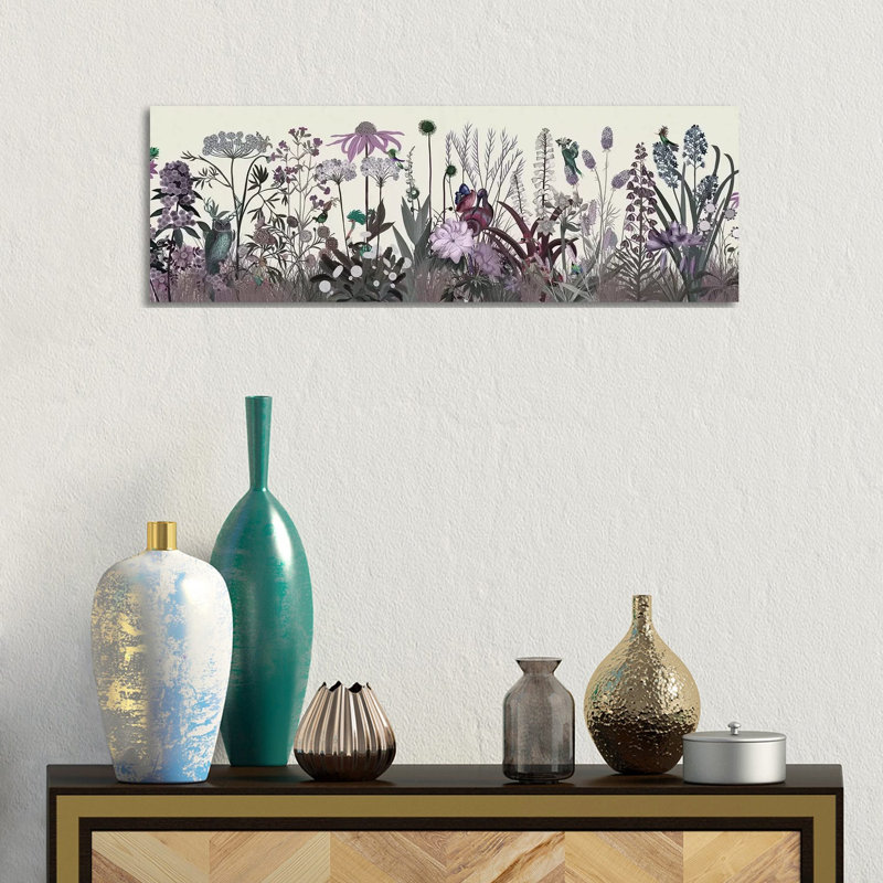 Wildflower Blush by Fab Funky - Wrapped Canvas Panoramic Print, 30.48 cm H x 91.44 cm W x 1.91 cm D