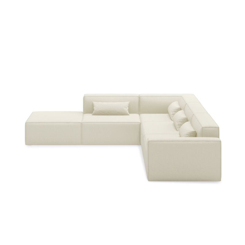 Mix Modular 5-Pc Sectional, Left Hand Facing, Mowat Sand Polyester
