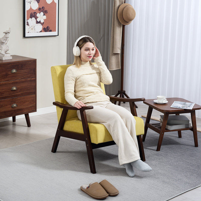 Velvet Armchair, Champagne
