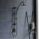 Kauai III 8-in Rain Showerhead Shower System with Slide Bar and Integrated Soap Dish