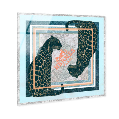 Dual Paris Cheetah Print Glam Jungle by Oliver Gal, Black Frame, 12 x 12
