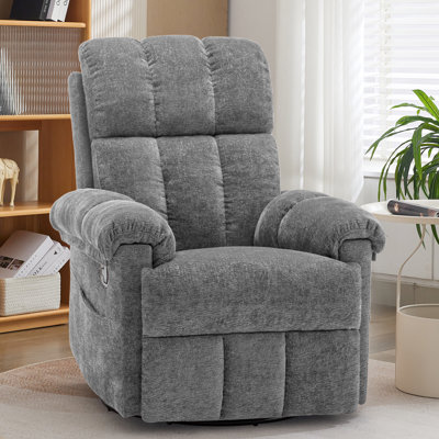 KORSER Recliner Chair,Rocker Recliners for Adults, Small Recliners for Small Spaces, Manual Recliner with Side Pockets for Living Room Bedroom