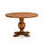 5-piece Dining Table Set included a Round Kitchen Table and 4 Light Tan Polyester Fabric stackable Dining Chair, Antique Walnut Finish-628172090-667783700-667848535
