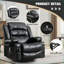 Fauteuil inclinable, inclinable, inclinable, chauffant, USB, 2 porte-gobelets, poche latérale | Cuir d'unité centrale | Noir-14651869