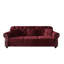 Ensemble de salon, canapé en velours avec causeuse, fauteuil et repose-pieds Mid-Century-891590493