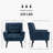Tufted Upholstered Wide Back Armchair（Set of 2）-412486724
