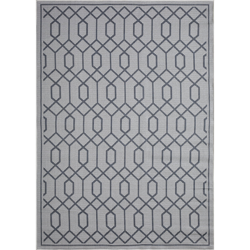 Annie-Jane Geometric Indoor / Outdoor Rug, Rectangle 9'10" x 12'10"