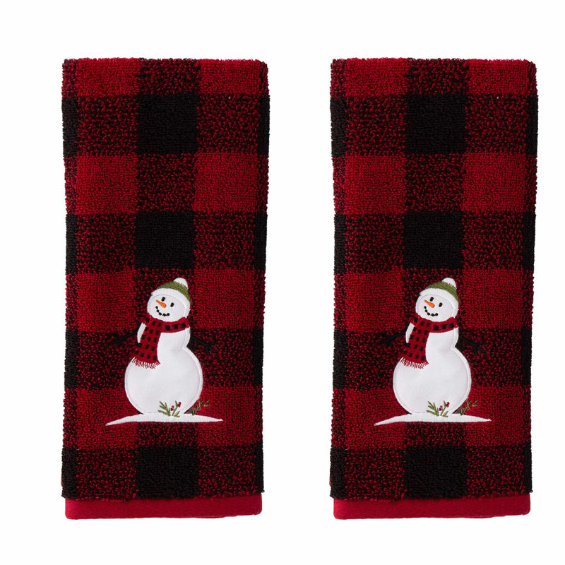 Crimson Forest Winter Hand Towel Set