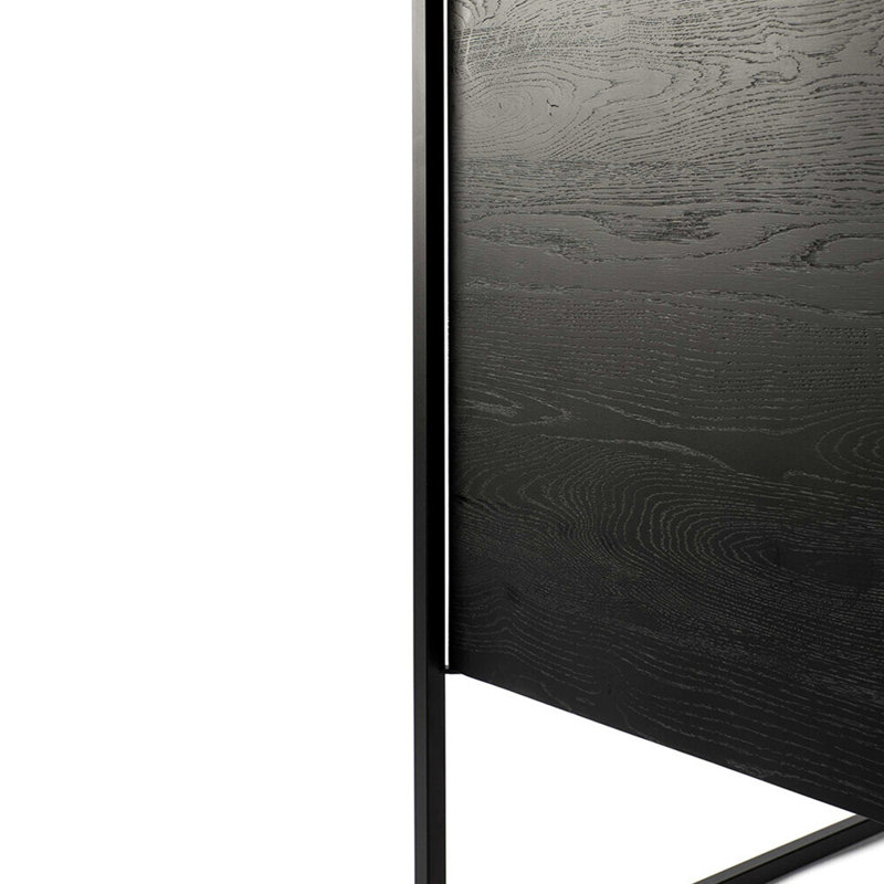 Monolit 43.3'' W Solid Wood Server, Black/Black Brush
