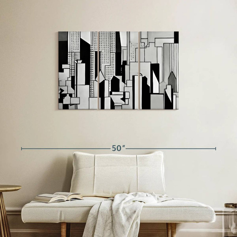 Dallas Cityscape BW, 24" H x 38" W