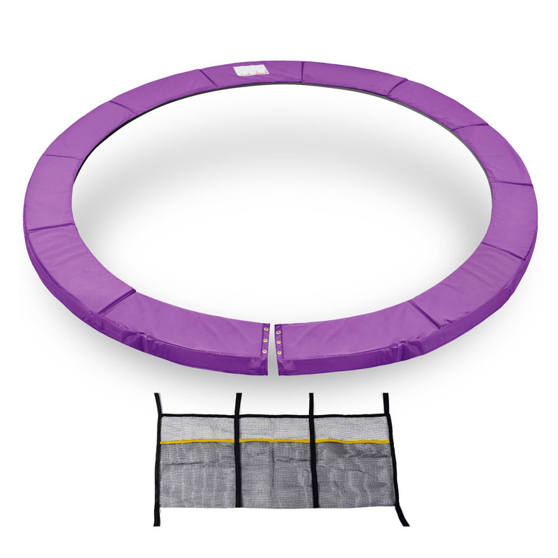 Coussin de trampoline avec ouverture, mousse épaisse de 0,8 po, housse de rechange pour ressort de sécurité, sac de rangement supplémentaire