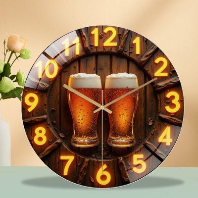 Horloge murale 12 "en verre Craft
