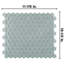 Tribeca 1" Hex Glossy 10-1/4 " x 11-7/8 " Porcelain Mosaic Floor and Wall Tile-1020451162
