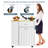 Rolling Kitchen Island with Pull-Out Trash Bin Cabinet,Kitchen Storage Cart On Wheels with 3 Tier Spice Rack,1 Drawer Bamboo Countertop,for Small Space-1155460847