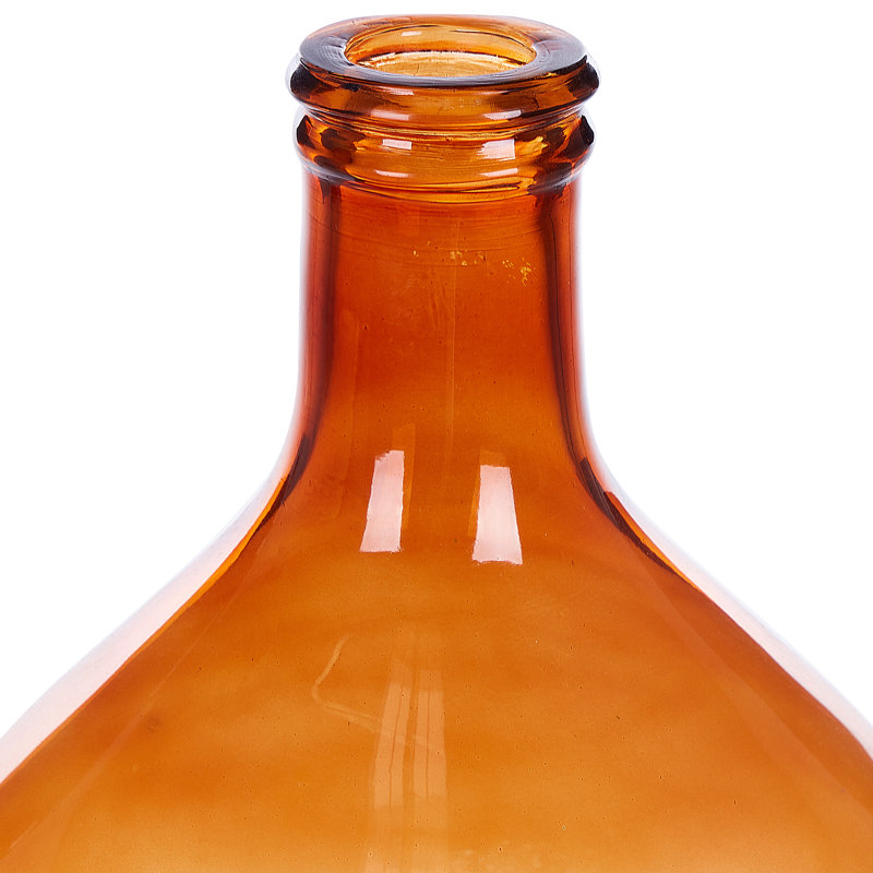 Billerica Handmade Glass Floor Vase, Golden Brown, 48cm H x 33cm W x 33cm D