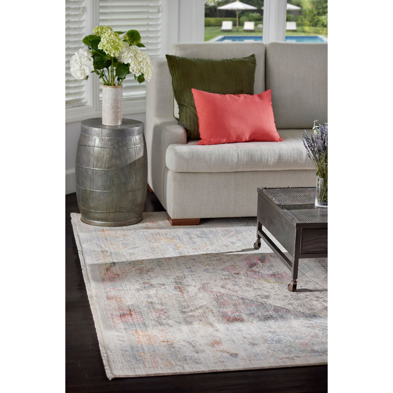 Ethel Multi Color Rug, Rectangle 5' x 7'9"