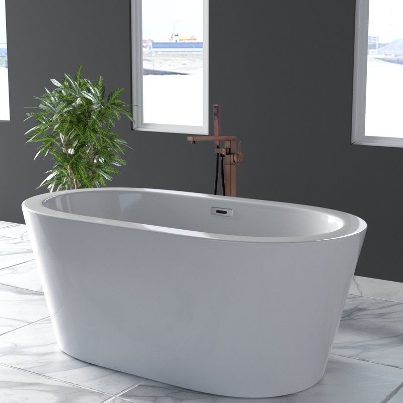 Oil Rubbed Bronze Freestanding Bathtub Faucet with Hand Shower