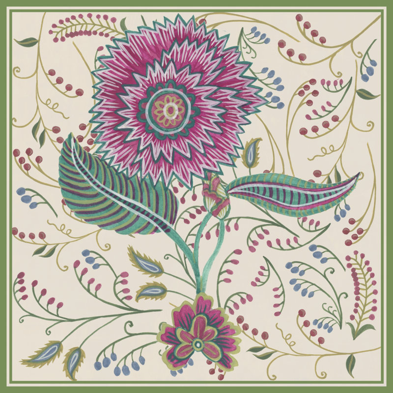 Chintz Composition II - Wrapped Canvas Print, 51cm H x 51cm W