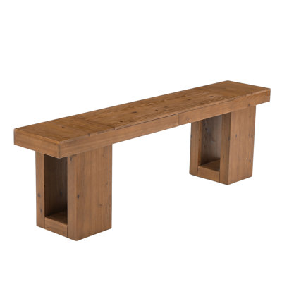 82.28" Extra Long Solid Wood Bench for Entryway, Dining Room
