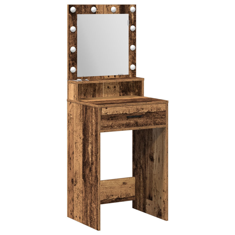 Solid Reclaimed Wood 50 X 41 X 135 Cm Mirror, Old Wood