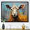 «Teal Palette Knife Knife», reproduction d'art sur toile