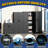 70.86''Heavy-Duty Metal Storage Cabinet with Lock - Black Garage Shelving Unit-1628600312-1644162978