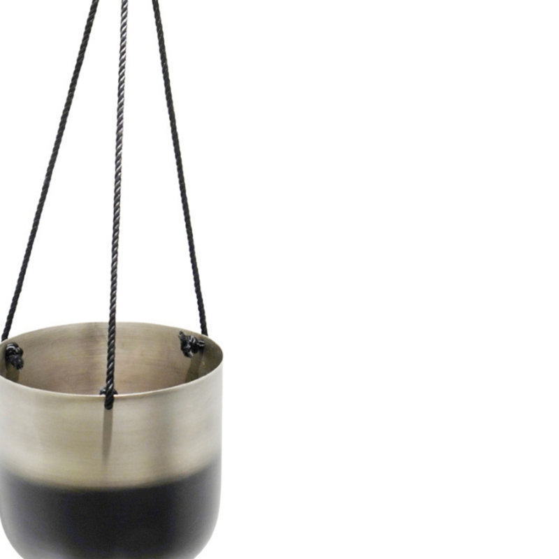 Metal Pot Planter, Silver