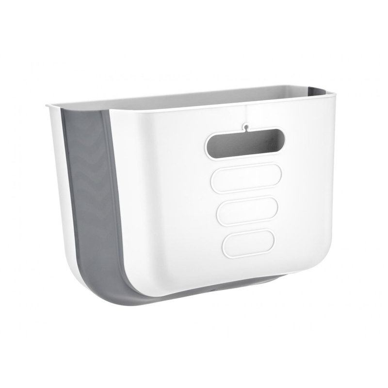 Branxton 1.9L Plastic Open Rubbish Bin Hanging Kitchen Waste Bin Small Trash Can Foldable Dustbin