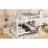 Queen White Bunk Bed, Pine And Framework, Features, No Box Spring Required, Quick Setup Bed With , Features Included, Needed,