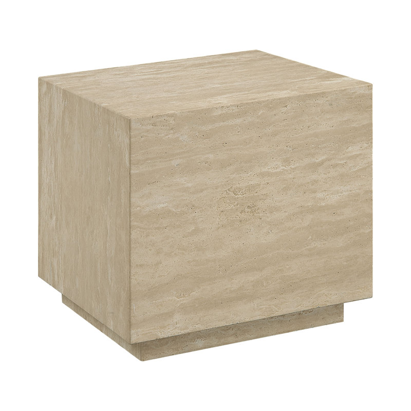 Table de bout, travertin beige