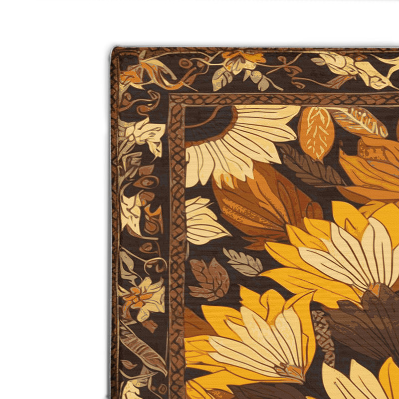 Persian Brown Indoor and Outdoor Area Rug, Rectangle 4' x 6'