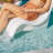Step2 White Vero Chair Tall 15" In-Pool Ledge Lounger and Patio Chair