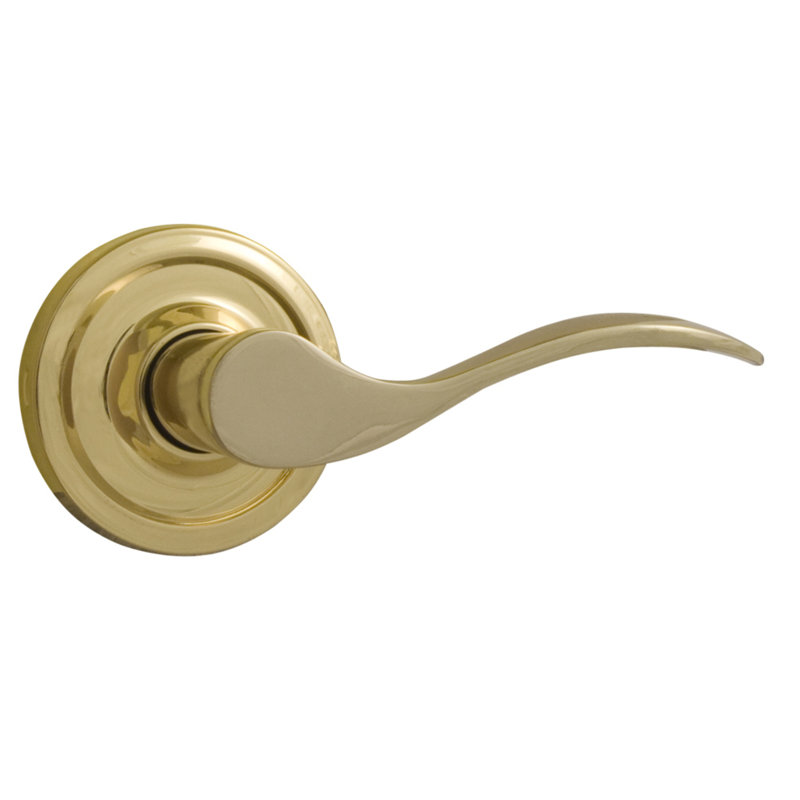 Poignée de porte Bordeau, Laiton poli, Droite